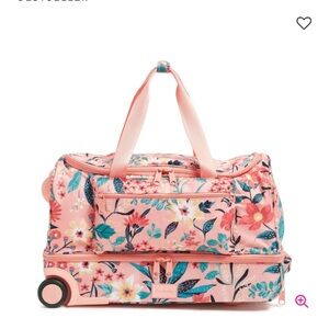 VERA BRADLEY CORAL PARADISE Rolling Duffle Bag
